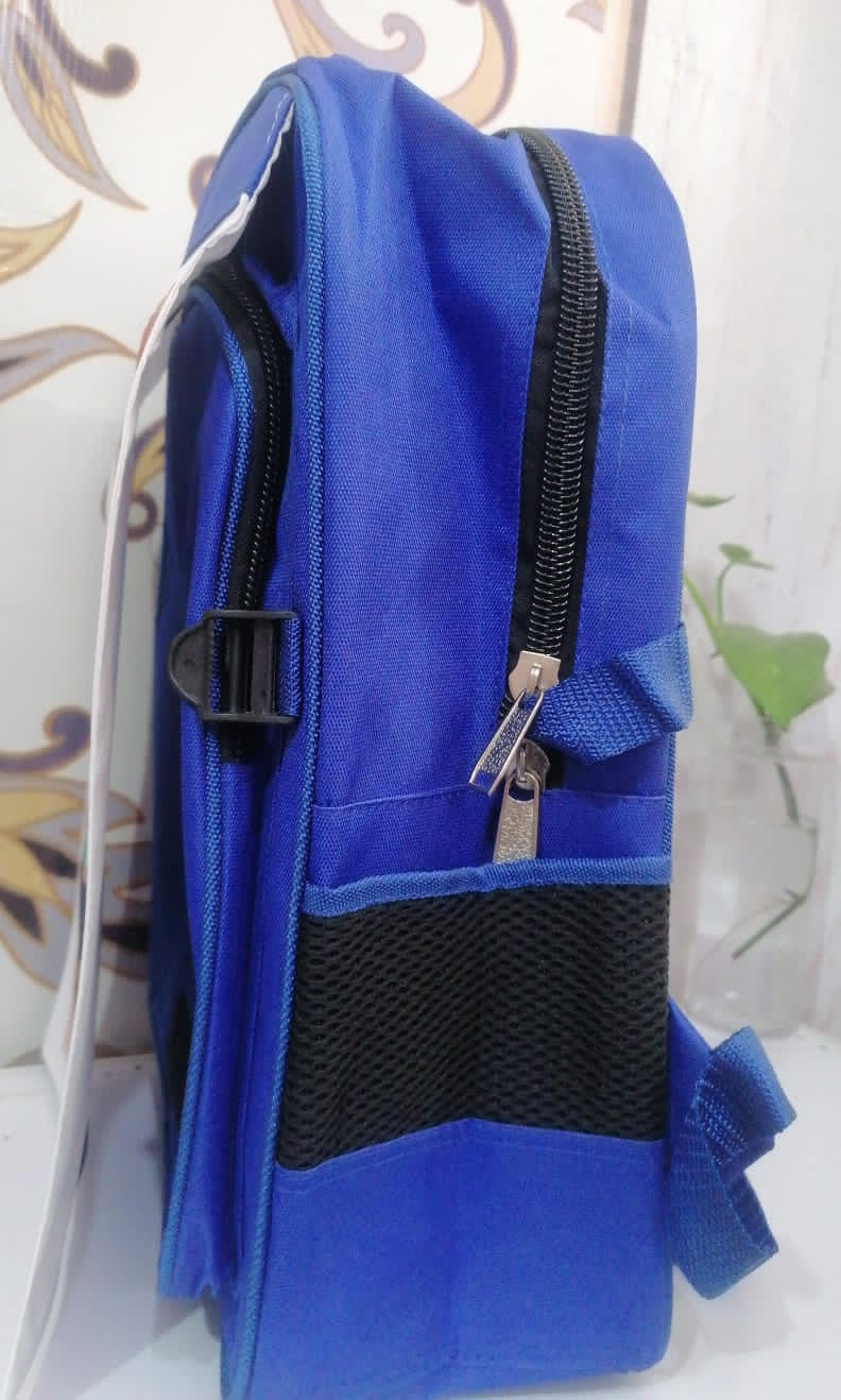 Personalized school bag with custom name printing.