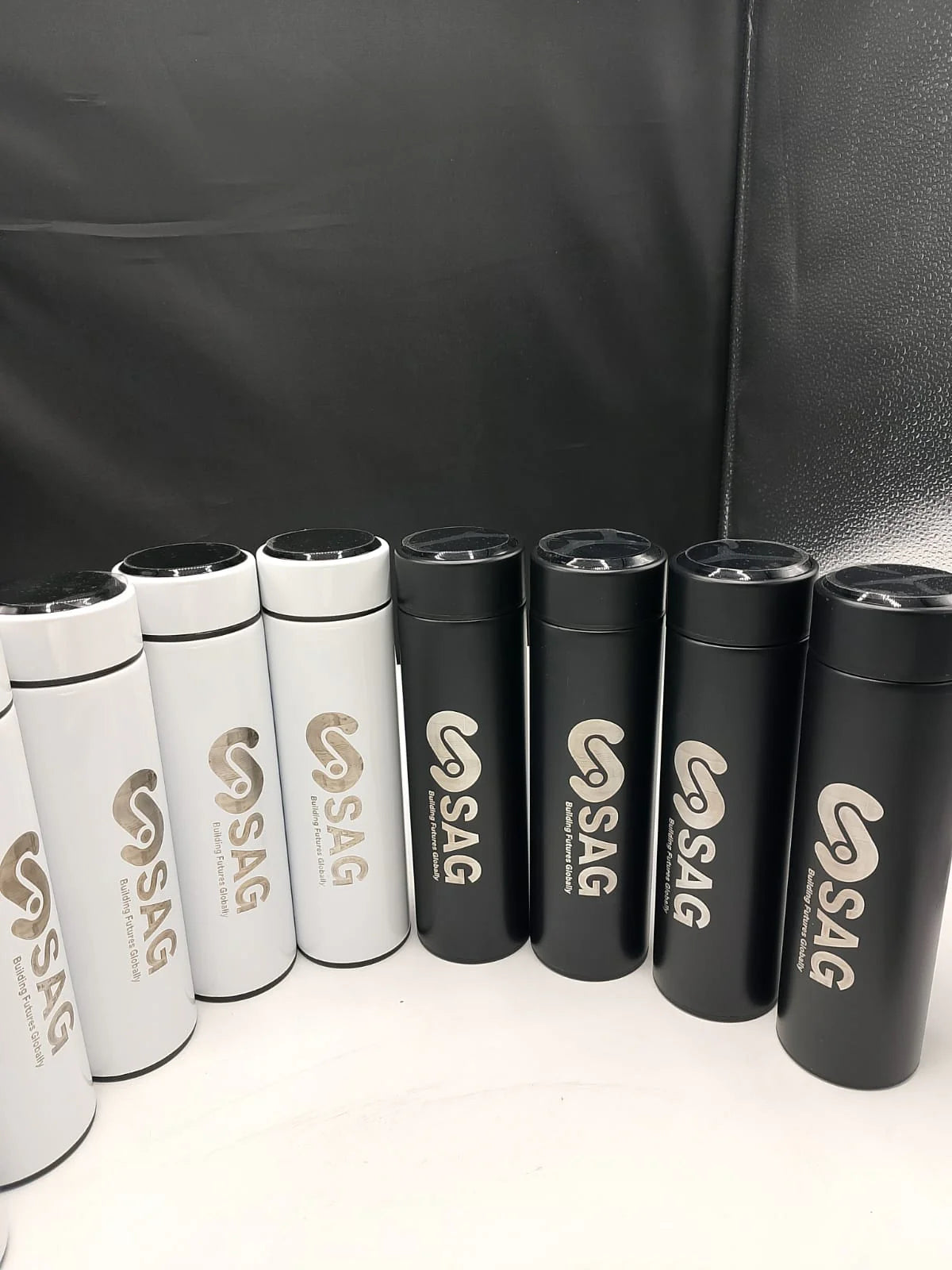 Smart LED temperature water bottle with custom printing