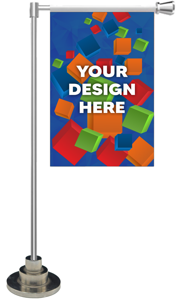 L Shape Stand With Custom Flag